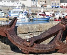 fouesnant, anchor, dock, boats, sea