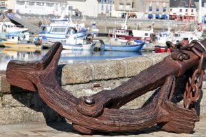 fouesnant, anchor, dock, boats, sea